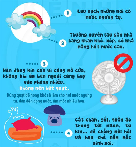 mẹo đối phó với trời nồm